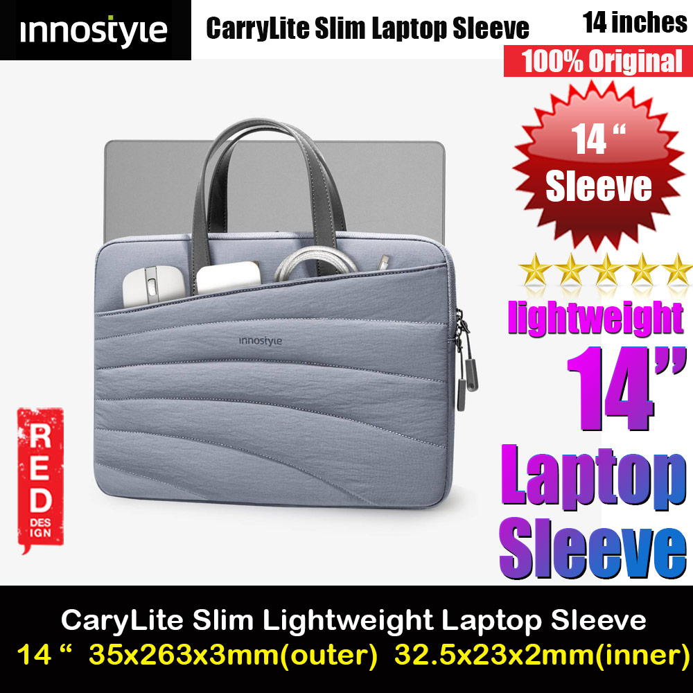 Picture of Innostyle CarryLite Slim Series Shock Proof Lightweight Laptop Notebook Hand Carry Sleeve with Front Compartment for up to 14 inches Laptop (Gray) Red Design- Red Design Cases, Red Design Covers, iPad Cases and a wide selection of Red Design Accessories in Malaysia, Sabah, Sarawak and Singapore 