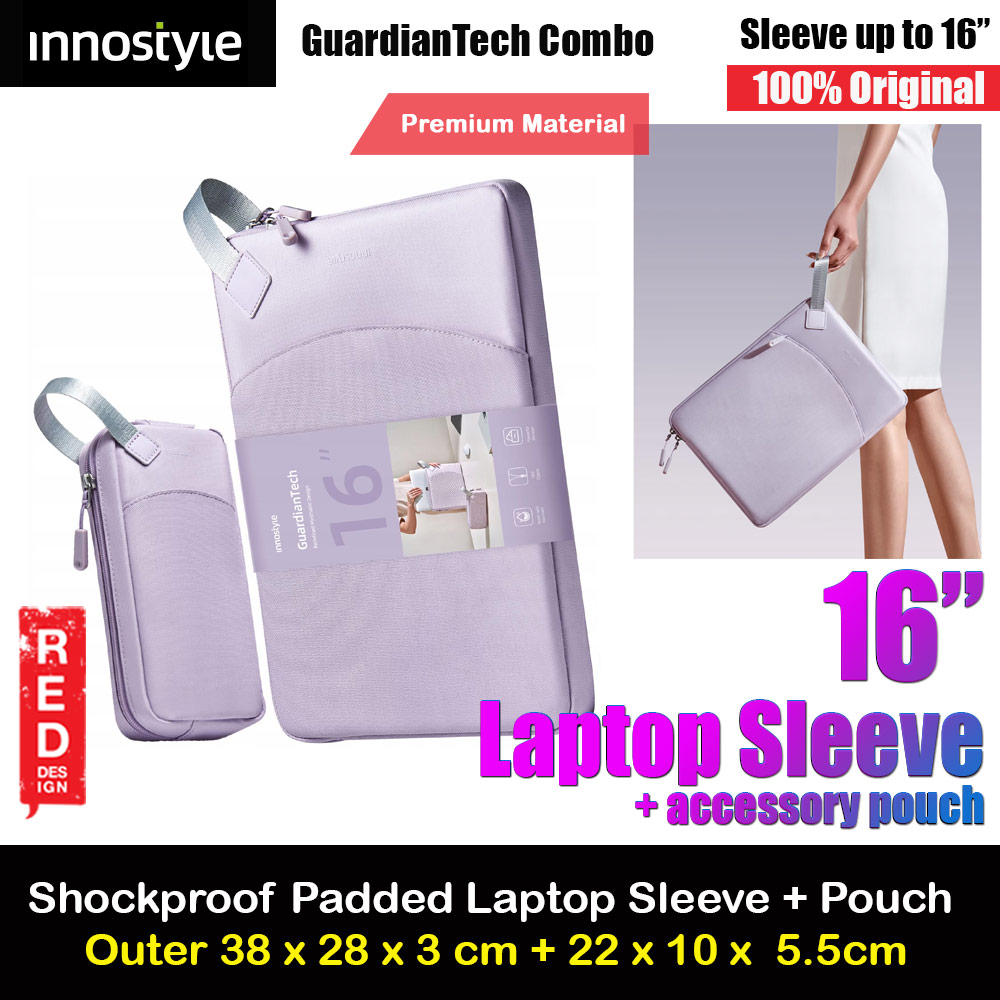 Picture of Innostyle Guardian Tech Sleeve Shock Proof Laptop Notebook Sleeve with accessories pouch for up to 16 inches Laptop (Lavender) Red Design- Red Design Cases, Red Design Covers, iPad Cases and a wide selection of Red Design Accessories in Malaysia, Sabah, Sarawak and Singapore 