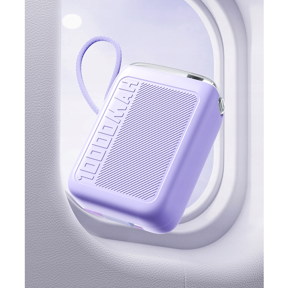 Picture of Innostyle TransiMini FlexCharge Retractable 30W 10000mAh 60cm USB-C Small Mini Compact Size Power Bank with Cable (Lavender)