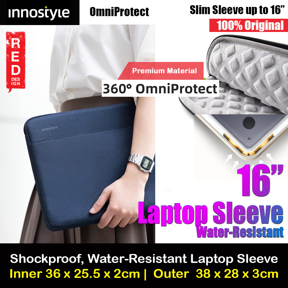 Picture of Innostyle Omiprotect Series Shock Proof Laptop Notebook Sleeve with Front Compartment for up to 16 inches Laptop (Midnight Blue) Red Design- Red Design Cases, Red Design Covers, iPad Cases and a wide selection of Red Design Accessories in Malaysia, Sabah, Sarawak and Singapore 