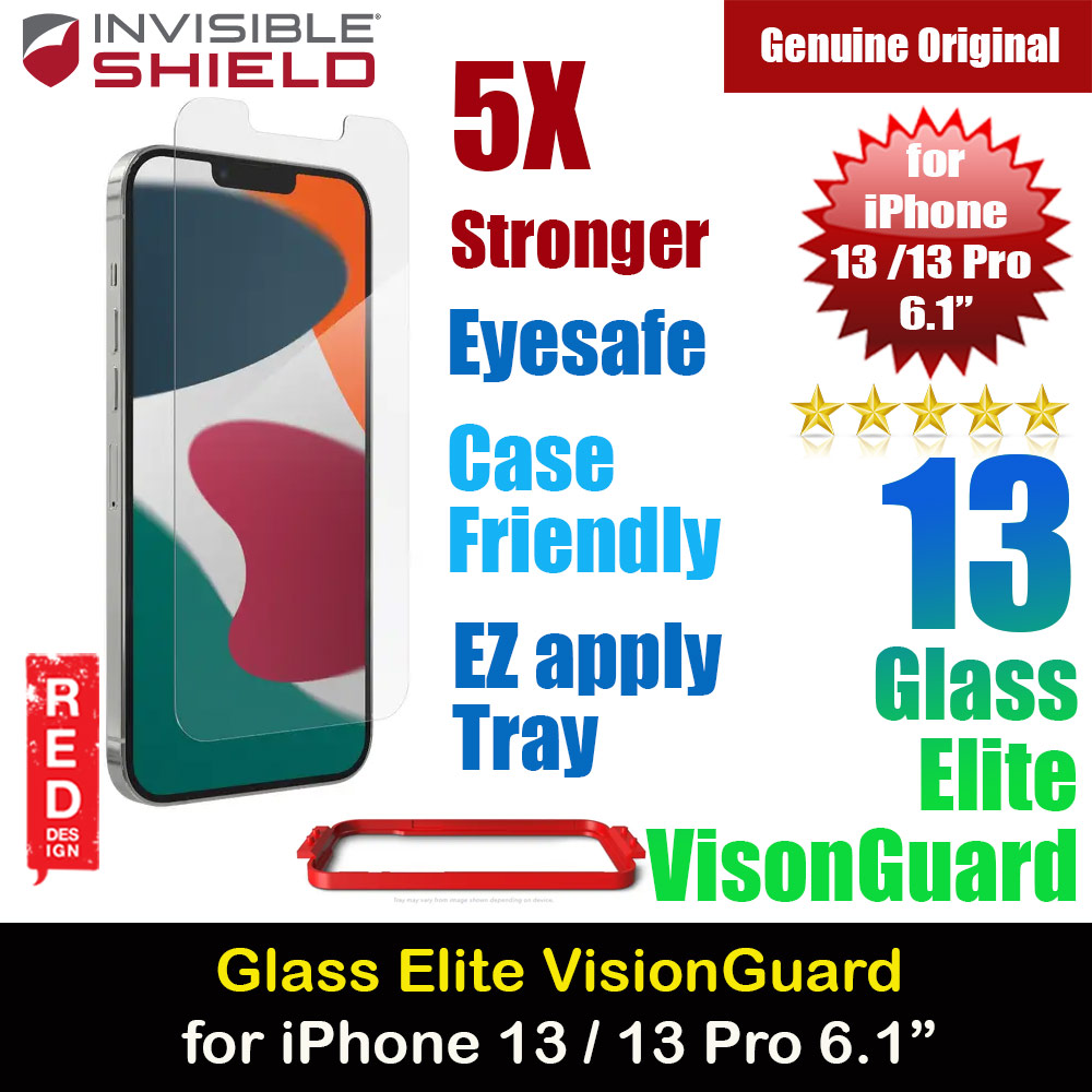 Picture of Invisible Shield Glass Elite VisionGuard Glass Screen Protector for iPhone 13 iPhone 13 Pro 6.1 (Anti Blue Light ) Apple iPhone 13 6.1- Apple iPhone 13 6.1 Cases, Apple iPhone 13 6.1 Covers, iPad Cases and a wide selection of Apple iPhone 13 6.1 Accessories in Malaysia, Sabah, Sarawak and Singapore 