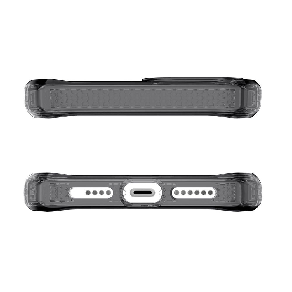 Picture of Apple iPhone 12 6.1 Case | ITSKINS SPECTRUM CLEAR ANTIMICROBIAL Certified Antishock Protection Case for Apple iPhone 12 iPhone 12 Pro 6.1 (Smoke)