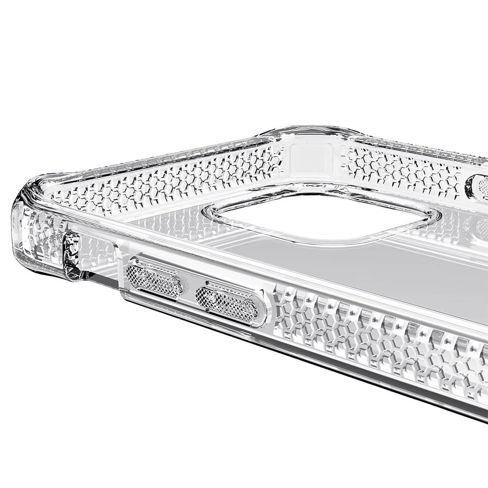 Picture of Apple iPhone 12 6.1 Case | ITSKINS SPECTRUM CLEAR ANTIMICROBIAL Certified Antishock Protection Case for Apple iPhone 12 iPhone 12 Pro 6.1 (Transparent)