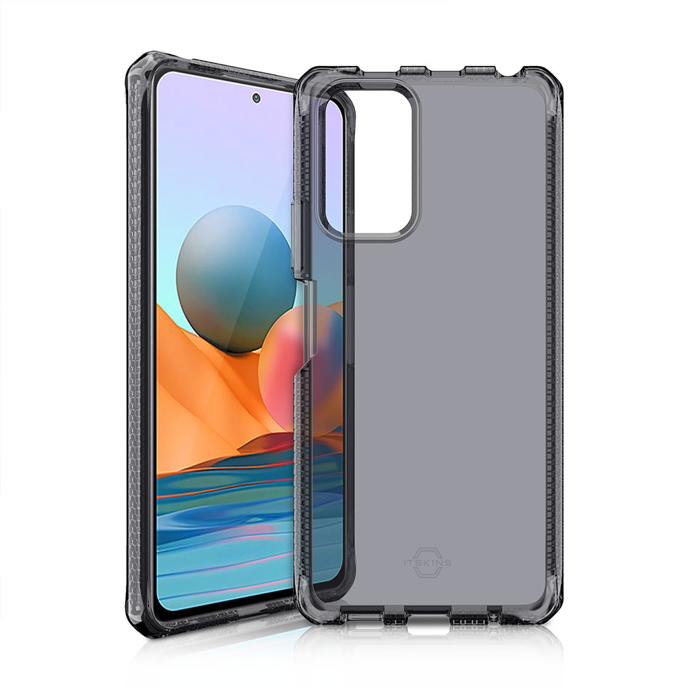 Picture of Xiaomi Redmi Note 10 Case | ITSKINS SPECTRUM CLEAR ANTIMICROBIAL Certified Antishock Protection Case for XiaoMi Redmi Note 10 (Smoke)