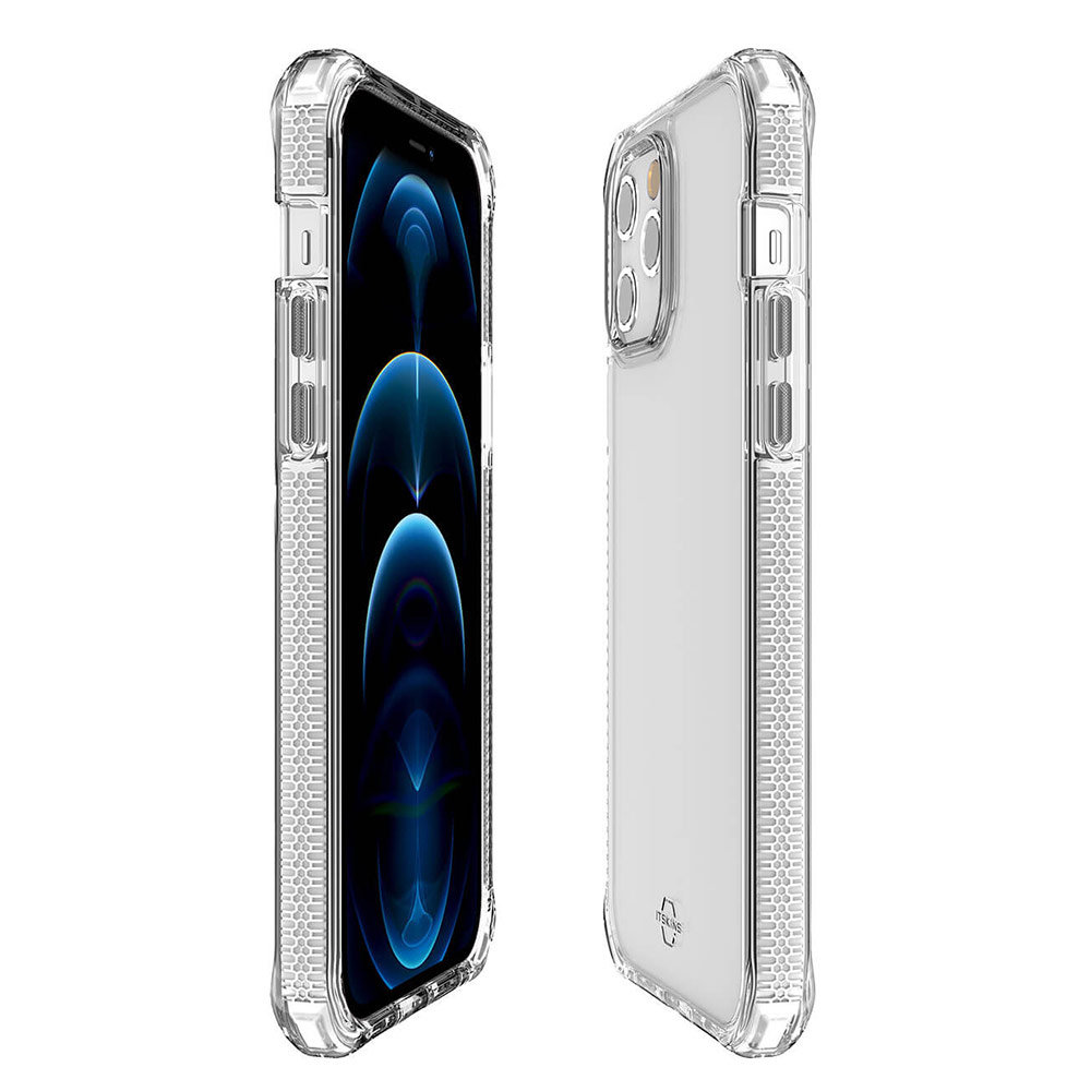 Picture of Apple iPhone 12 6.1 Case | ITSKINS SUPREME CLEAR  ANTIMICROBIAL Certified Extreme Impact Protection Case for Apple iPhone 12 iPhone 12 Pro 6.1 (White Transparent)