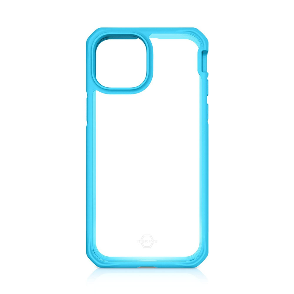 Picture of Apple iPhone 13 Pro 6.1 Case | ITSKINS HYBRID SOLID Drop Protection Case for iPhone 13 Pro 6.1 (Blue Transparent)