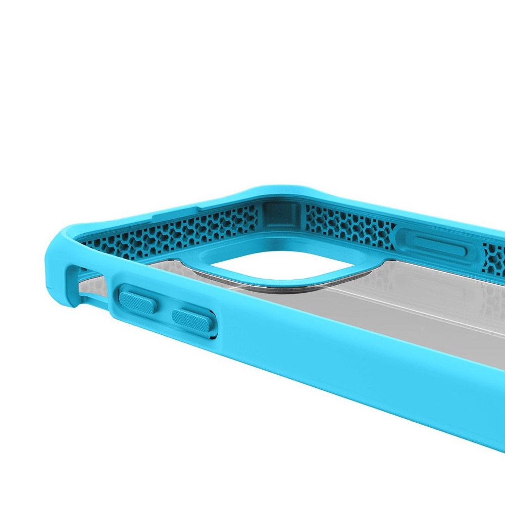 Picture of Apple iPhone 13 Pro 6.1 Case | ITSKINS HYBRID SOLID Drop Protection Case for iPhone 13 Pro 6.1 (Blue Transparent)