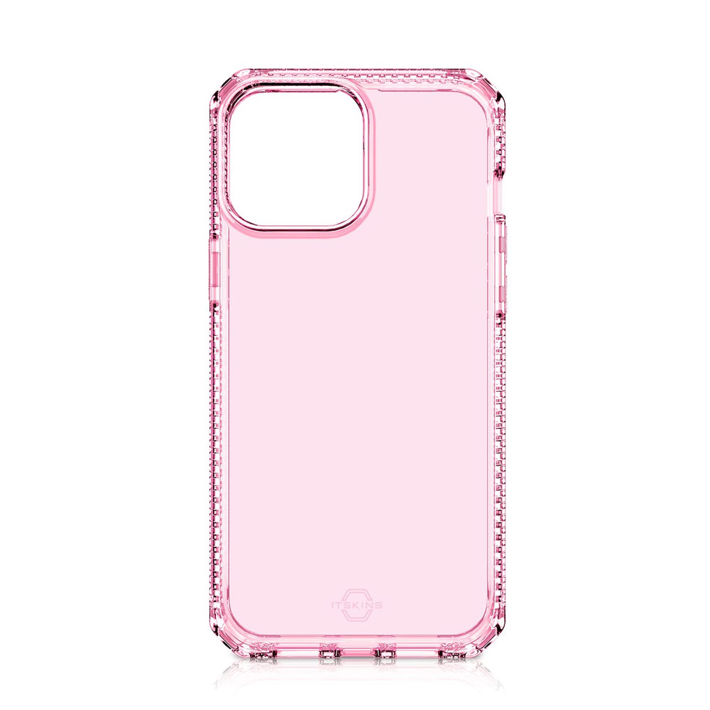 Picture of Apple iPhone 13 6.1 Case | ITSKINS SPECTRUM CLEAR ANTIMICROBIAL Certified Antishock Protection Case for iPhone 13 6.1 (Light Pink)