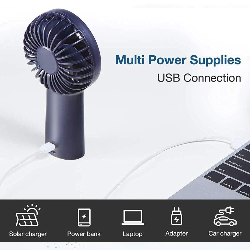 Picture of Jisulife Malaysia 3 Speed Wind Portable Rechargeable 6000mAh Handheld Fan for Outdoor Badminton Court Concert Picnic Camping (White)