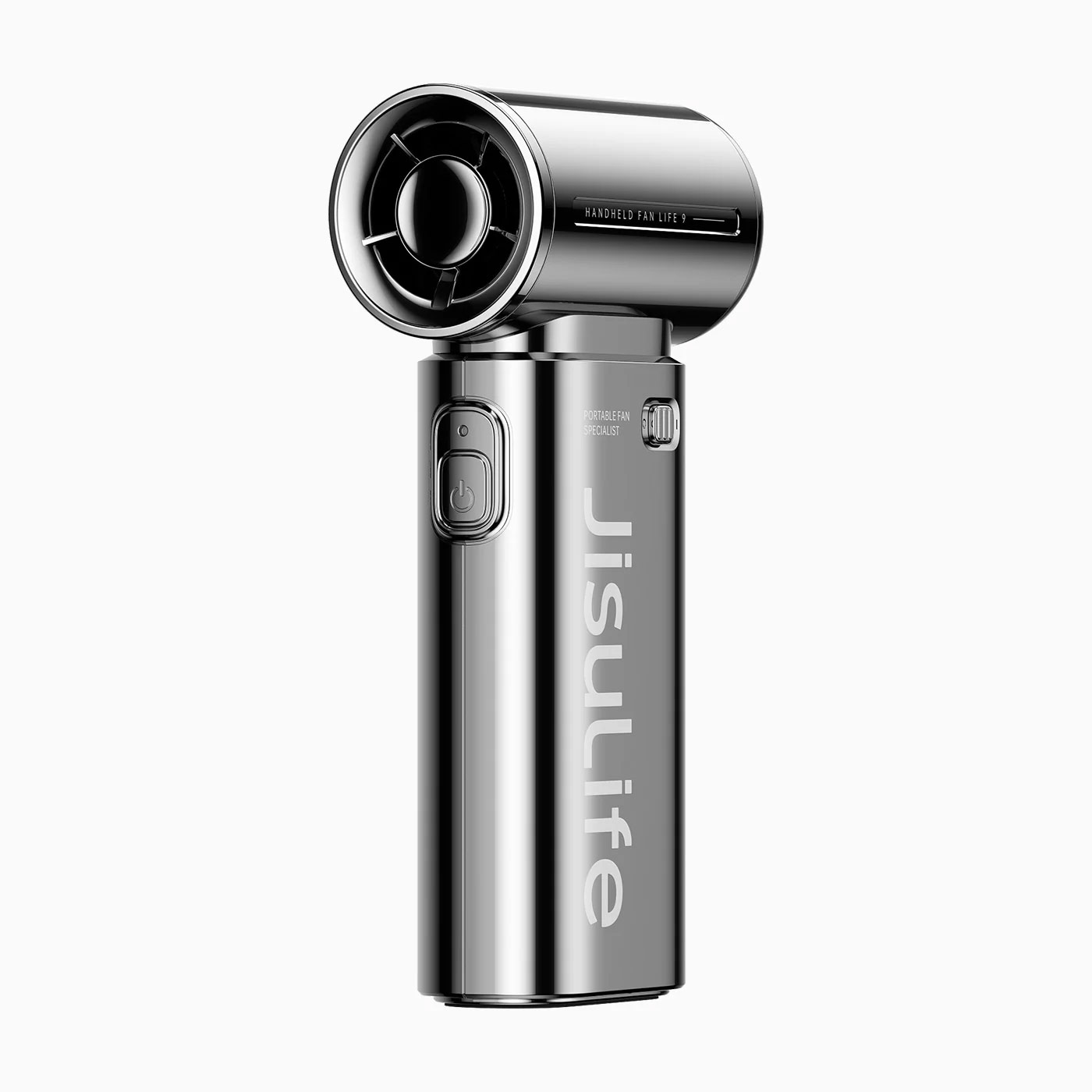 Picture of Jisulife Life9 Limited Edition Chrome Silver Handheld Fan Ultra Mini Compact Small Pocket Size Portable Handheld Fan Kipas Pegang Tangan Angin Kuat (5000mah Silver)