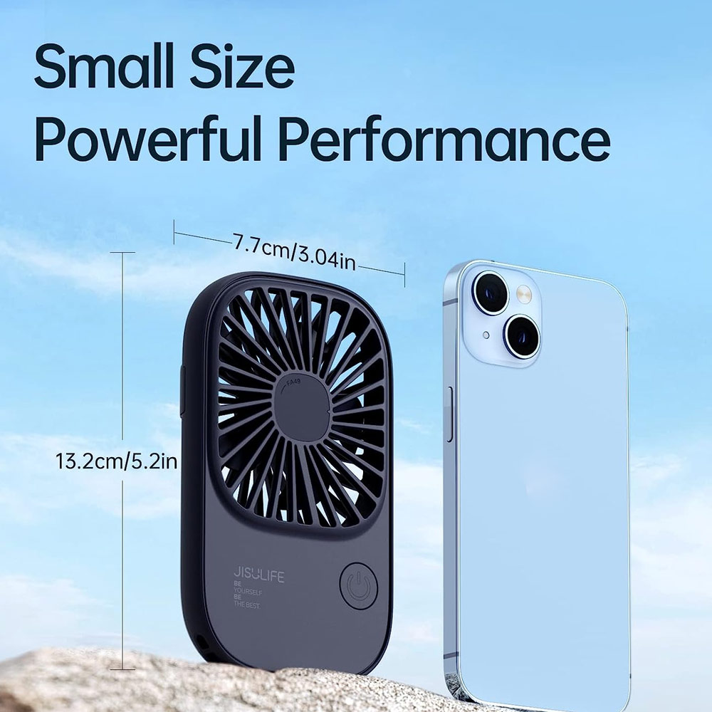 Picture of Jisulife Malaysia Handheld Fan Ultra Thin Mini Fan Small Portable Fan USB Rechargeable Personal Lash Fan with 3 Speeds for Office Outdoor Travel (Navy)