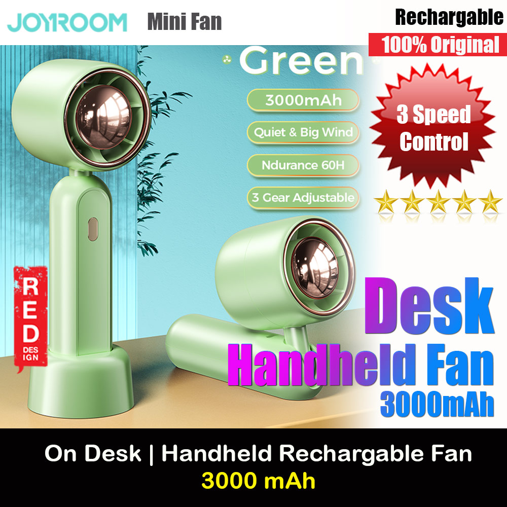 Picture of Joyroom JR-CY453  USB-C 3 Speed Hold and Stand On Desk Folding Handheld Fan 3000mAh (Green) Red Design- Red Design Cases, Red Design Covers, iPad Cases and a wide selection of Red Design Accessories in Malaysia, Sabah, Sarawak and Singapore 