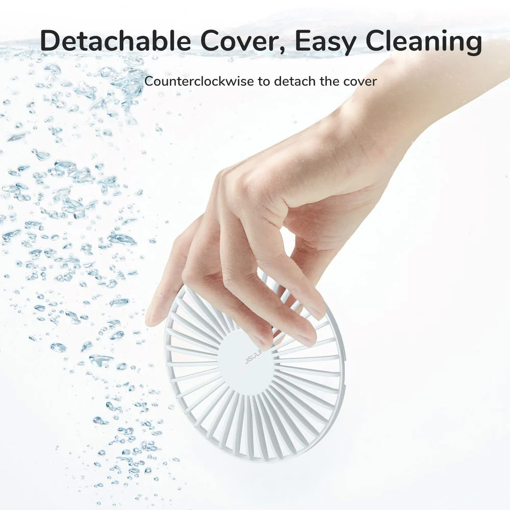 Picture of Jisulife Malaysia 3 Speed Wind Portable Rechargeble 4000mAh Handheld Fan  for Outdoor Badminton Court Concert Picnic Camping  (Navy)