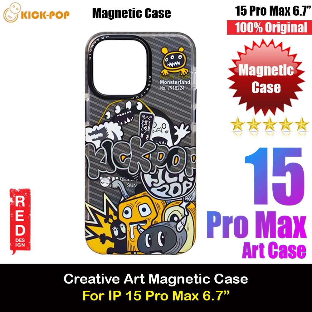 Picture of KickPop Creative Fashion Art Magnetic Impact Drop Protection Aluminum Lens Frame Case Casing for iPhone 15 Pro Max (Monster Land) Apple iPhone 15 Pro Max 6.7- Apple iPhone 15 Pro Max 6.7 Cases, Apple iPhone 15 Pro Max 6.7 Covers, iPad Cases and a wide selection of Apple iPhone 15 Pro Max 6.7 Accessories in Malaysia, Sabah, Sarawak and Singapore 