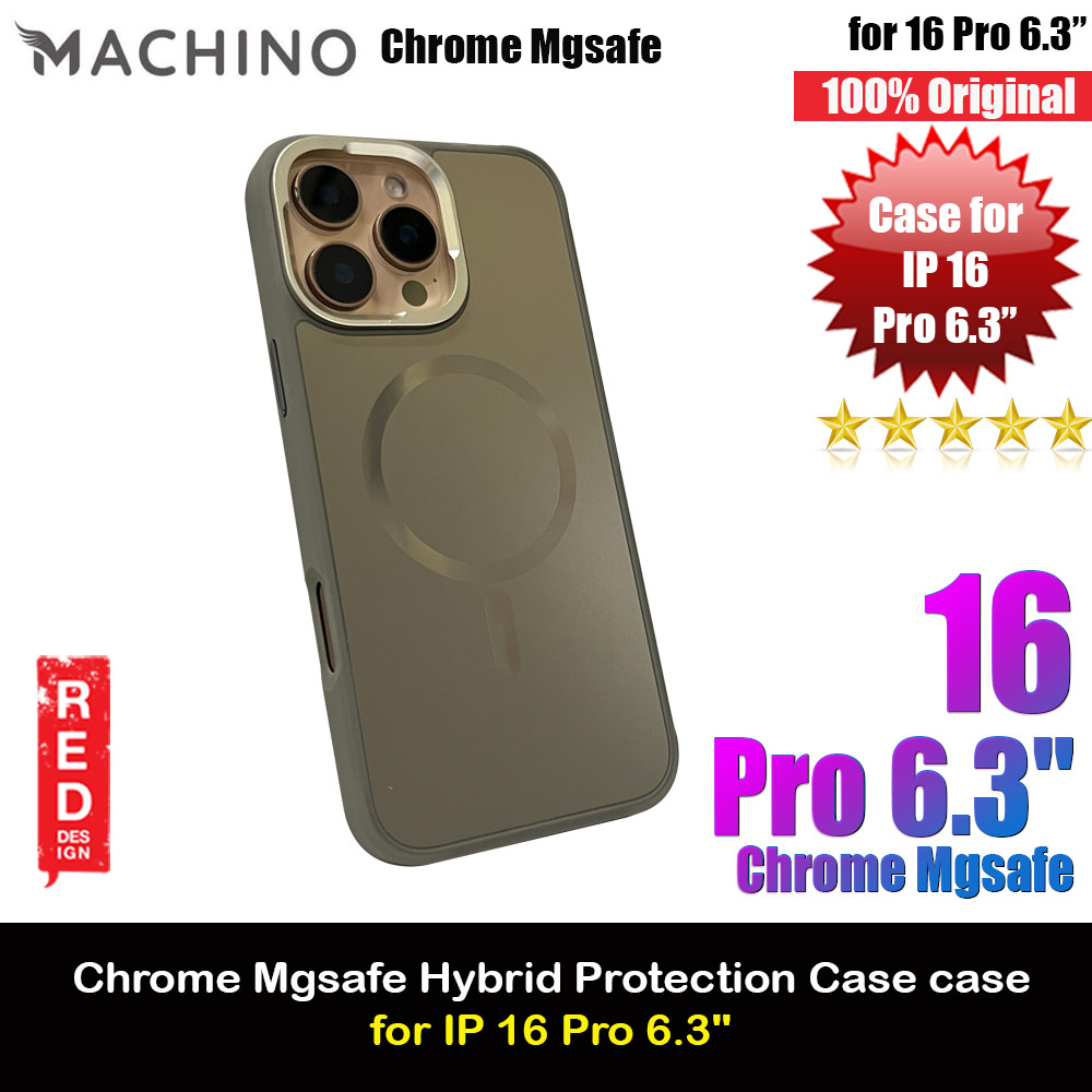 Picture of Machino Chrome Hybrid Metal Lens Frame Magnetic Compatible Drop Protection Case for iPhone 16 Pro 6.3 (Titanium) Apple iPhone 16 Pro 6.3- Apple iPhone 16 Pro 6.3 Cases, Apple iPhone 16 Pro 6.3 Covers, iPad Cases and a wide selection of Apple iPhone 16 Pro 6.3 Accessories in Malaysia, Sabah, Sarawak and Singapore 