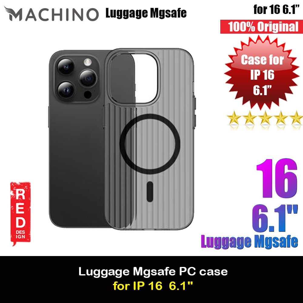 Picture of Machino Luggage Design PC Slim Hard Magnetic Compatible Drop Protection Case for iPhone 16 6.1 (Clear Black) Apple iPhone 16 6.1- Apple iPhone 16 6.1 Cases, Apple iPhone 16 6.1 Covers, iPad Cases and a wide selection of Apple iPhone 16 6.1 Accessories in Malaysia, Sabah, Sarawak and Singapore 