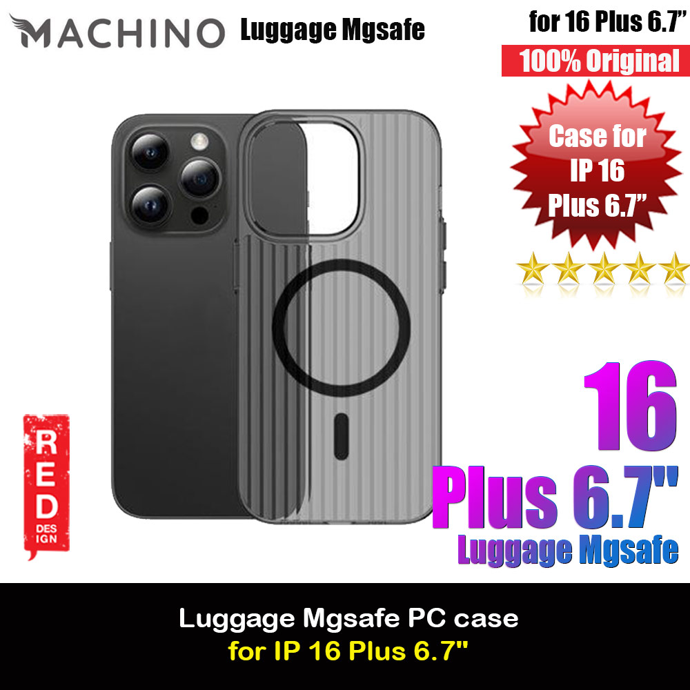 Picture of Machino Luggage Design PC Slim Hard Magnetic Compatible Drop Protection Case for iPhone 16 Plus 6.7 (Clear Black) Apple iPhone 16 Plus 6.7- Apple iPhone 16 Plus 6.7 Cases, Apple iPhone 16 Plus 6.7 Covers, iPad Cases and a wide selection of Apple iPhone 16 Plus 6.7 Accessories in Malaysia, Sabah, Sarawak and Singapore 