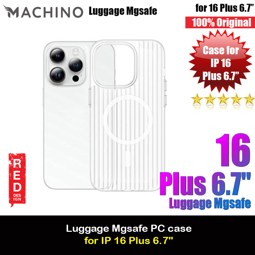 Picture of Machino Luggage Design PC Slim Hard Magnetic Compatible Drop Protection Case for iPhone 16 Plus 6.7 (Clear) Apple iPhone 16 Plus 6.7- Apple iPhone 16 Plus 6.7 Cases, Apple iPhone 16 Plus 6.7 Covers, iPad Cases and a wide selection of Apple iPhone 16 Plus 6.7 Accessories in Malaysia, Sabah, Sarawak and Singapore 