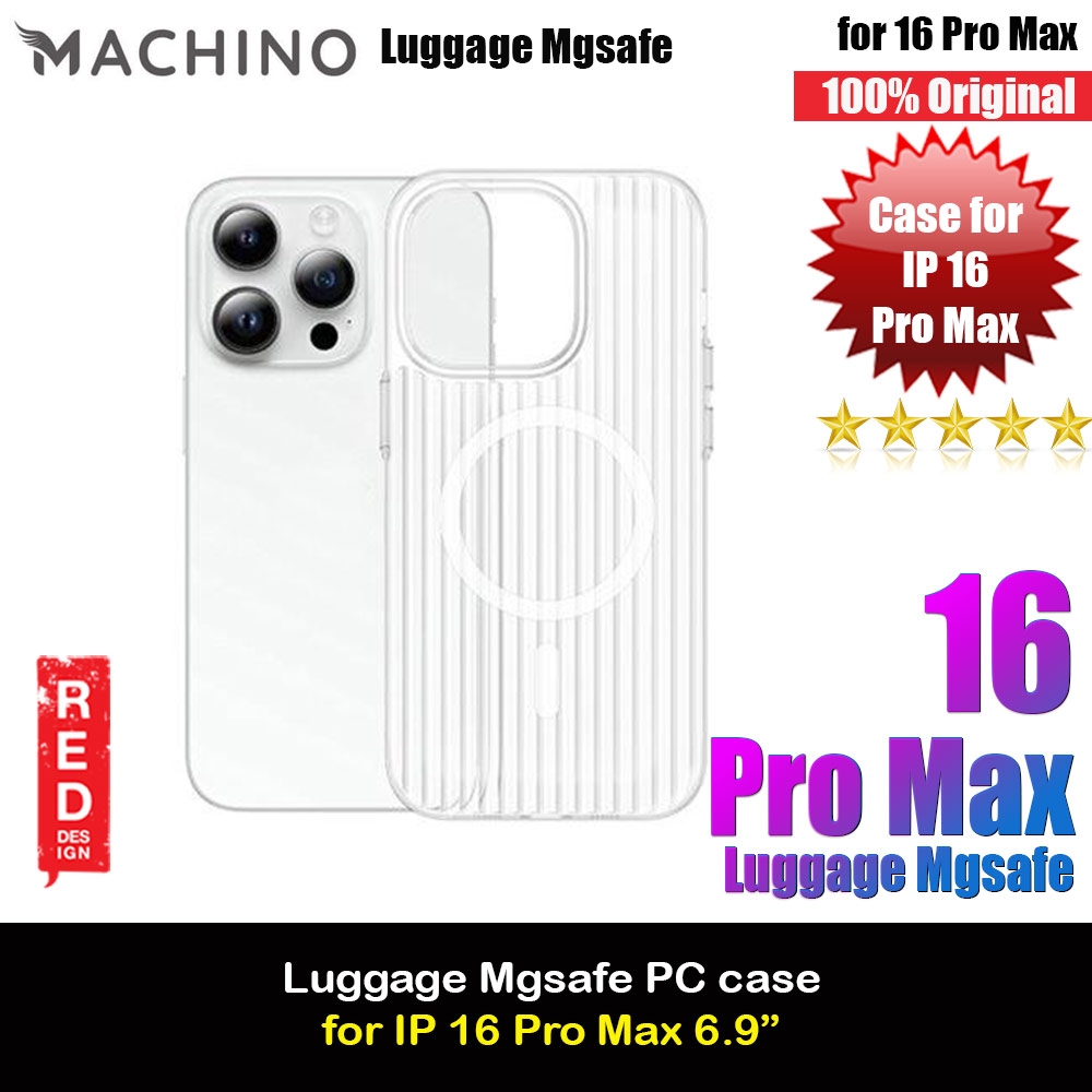 Picture of Machino Luggage Design PC Slim Hard Magnetic Compatible Drop Protection Case for iPhone 16 Pro Max 6.9 (Clear) Apple iPhone 16 Pro Max 6.9- Apple iPhone 16 Pro Max 6.9 Cases, Apple iPhone 16 Pro Max 6.9 Covers, iPad Cases and a wide selection of Apple iPhone 16 Pro Max 6.9 Accessories in Malaysia, Sabah, Sarawak and Singapore 