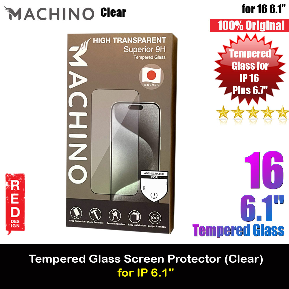 Picture of Machino 2.5D Full Cover Tempered Glass Screen Protector for iPhone 16 6.1(Clear) Apple iPhone 16 6.1- Apple iPhone 16 6.1 Cases, Apple iPhone 16 6.1 Covers, iPad Cases and a wide selection of Apple iPhone 16 6.1 Accessories in Malaysia, Sabah, Sarawak and Singapore 