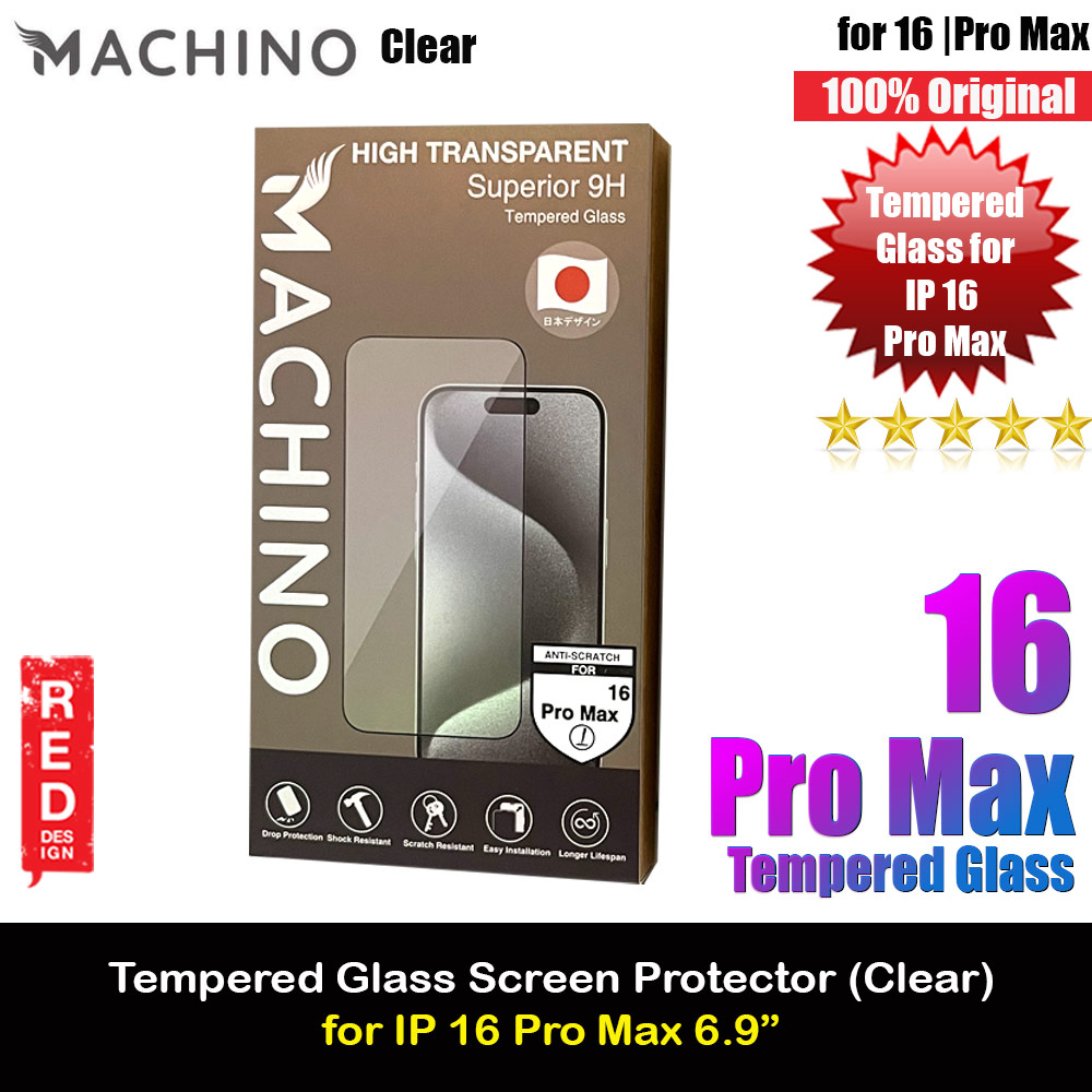 Picture of Machino 2.5D Full Cover Tempered Glass Screen Protector for iPhone 16 Pro Max 6.9 (Clear) Apple iPhone 16 Pro Max 6.9- Apple iPhone 16 Pro Max 6.9 Cases, Apple iPhone 16 Pro Max 6.9 Covers, iPad Cases and a wide selection of Apple iPhone 16 Pro Max 6.9 Accessories in Malaysia, Sabah, Sarawak and Singapore 