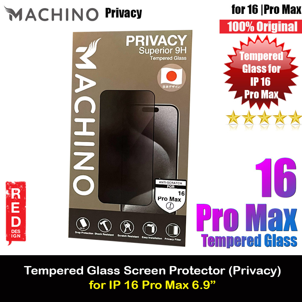 Picture of Machino 2.5D Full Cover Tempered Glass Screen Protector for iPhone 16 Pro Max 6.9 (Privacy Anti Peep) Apple iPhone 16 Pro Max 6.9- Apple iPhone 16 Pro Max 6.9 Cases, Apple iPhone 16 Pro Max 6.9 Covers, iPad Cases and a wide selection of Apple iPhone 16 Pro Max 6.9 Accessories in Malaysia, Sabah, Sarawak and Singapore 