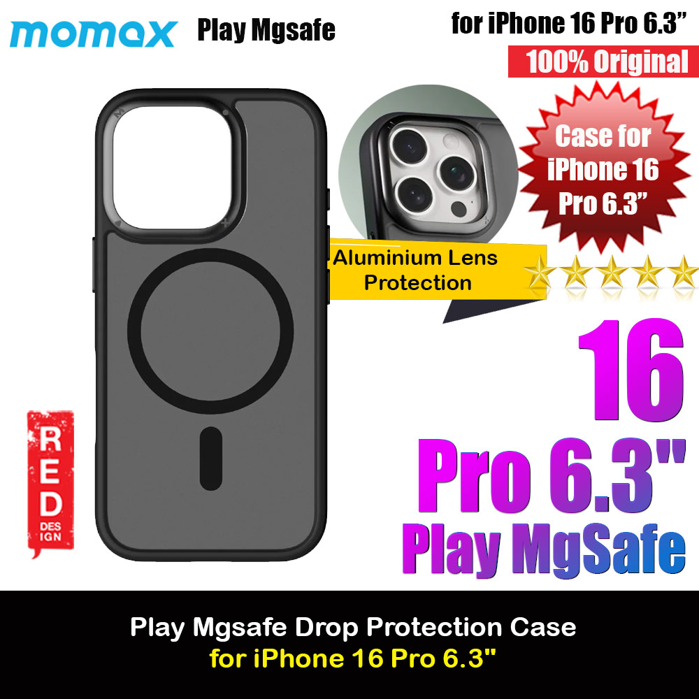 Picture of Momax CaseForm Play Magnetic Drop Protective Case for iPhone 16 Pro 6.3 (Matte Black) Apple iPhone 16 Pro 6.3- Apple iPhone 16 Pro 6.3 Cases, Apple iPhone 16 Pro 6.3 Covers, iPad Cases and a wide selection of Apple iPhone 16 Pro 6.3 Accessories in Malaysia, Sabah, Sarawak and Singapore 