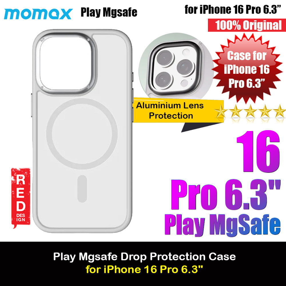 Picture of Momax CaseForm Play Magnetic Drop Protective Case for iPhone 16 Pro 6.3 (Matte Grey) Apple iPhone 16 Pro 6.3- Apple iPhone 16 Pro 6.3 Cases, Apple iPhone 16 Pro 6.3 Covers, iPad Cases and a wide selection of Apple iPhone 16 Pro 6.3 Accessories in Malaysia, Sabah, Sarawak and Singapore 