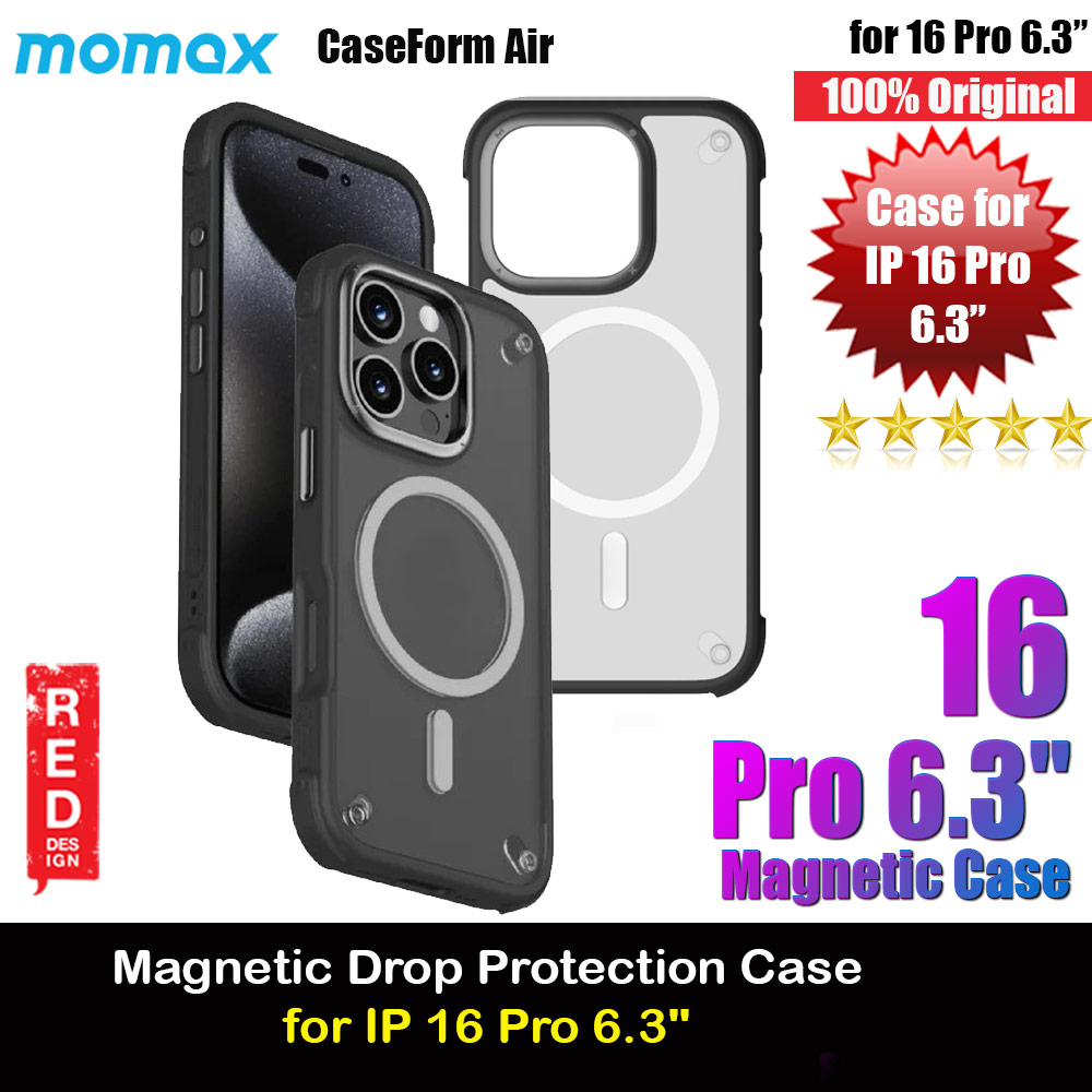 Picture of Momax CaseForm Air Magnetic Case Tough Drop Protective Case iPhone 16 Pro 6.3 (Black) Apple iPhone 16 Pro 6.3- Apple iPhone 16 Pro 6.3 Cases, Apple iPhone 16 Pro 6.3 Covers, iPad Cases and a wide selection of Apple iPhone 16 Pro 6.3 Accessories in Malaysia, Sabah, Sarawak and Singapore 