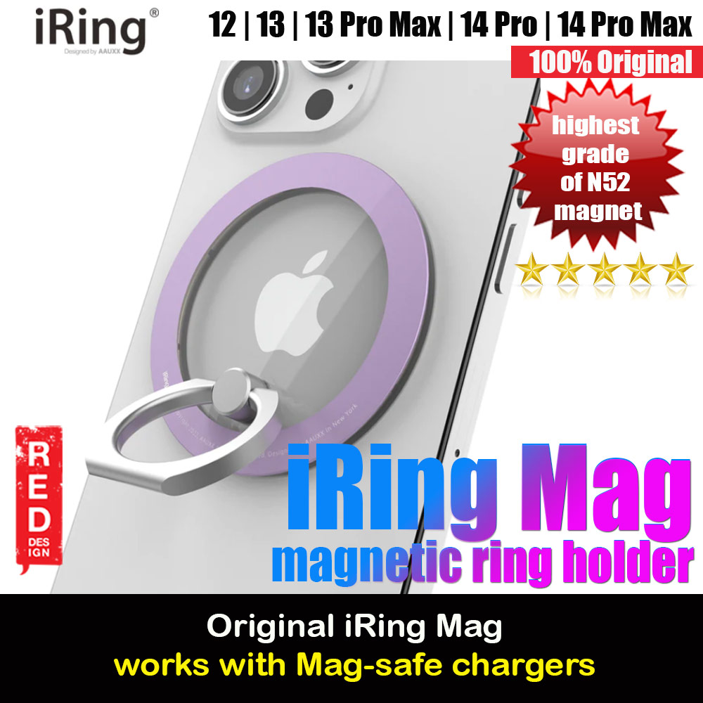 Picture of AAUXX iRing Mag Magnetic Ring Holder Phone Grip and Kickstand Stand Compatible with Magsafe (Pale Violet) Red Design- Red Design Cases, Red Design Covers, iPad Cases and a wide selection of Red Design Accessories in Malaysia, Sabah, Sarawak and Singapore 