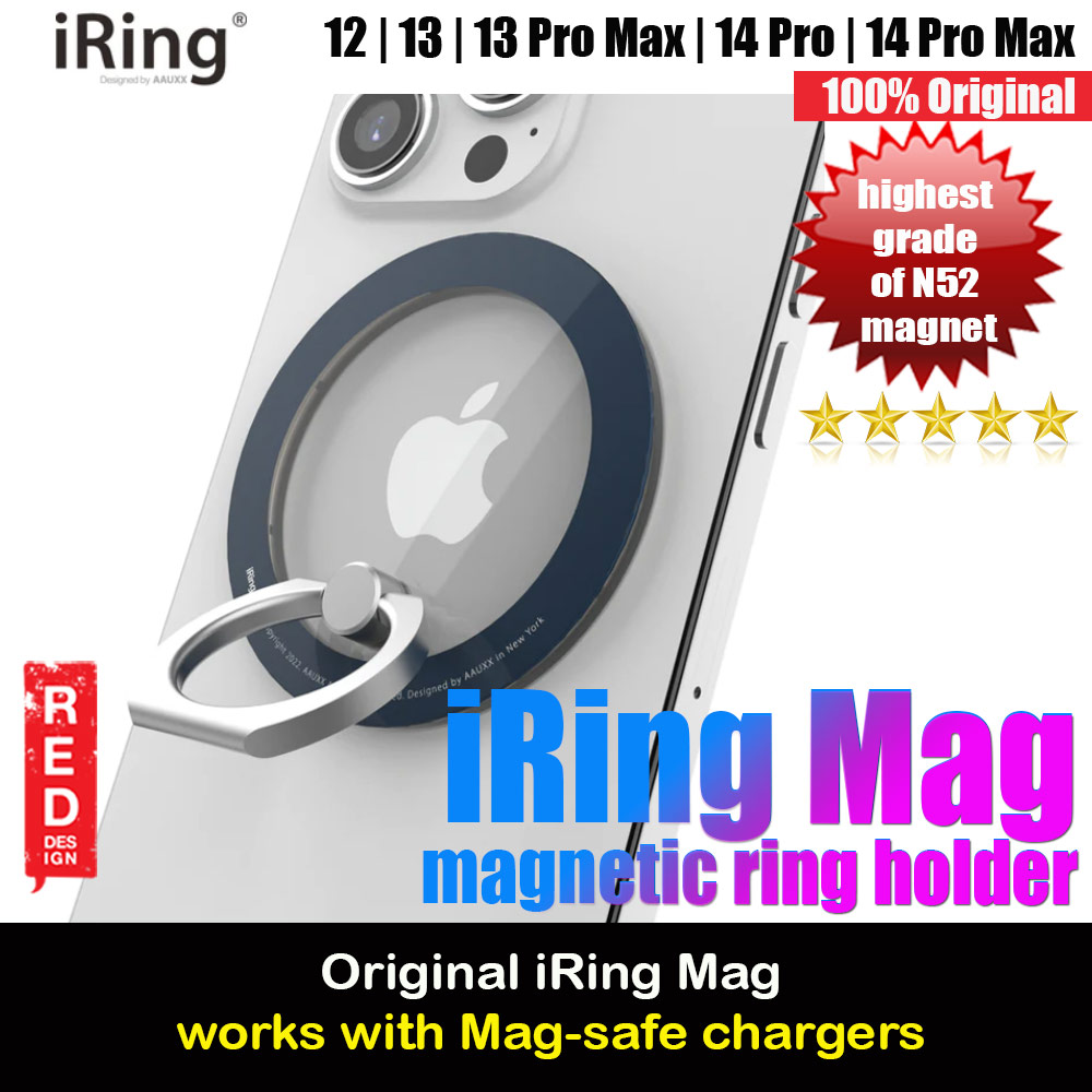Picture of AAUXX iRing Mag Magnetic Ring Holder Phone Grip and Kickstand Stand Compatible with Magsafe (Steel Blue) Red Design- Red Design Cases, Red Design Covers, iPad Cases and a wide selection of Red Design Accessories in Malaysia, Sabah, Sarawak and Singapore 