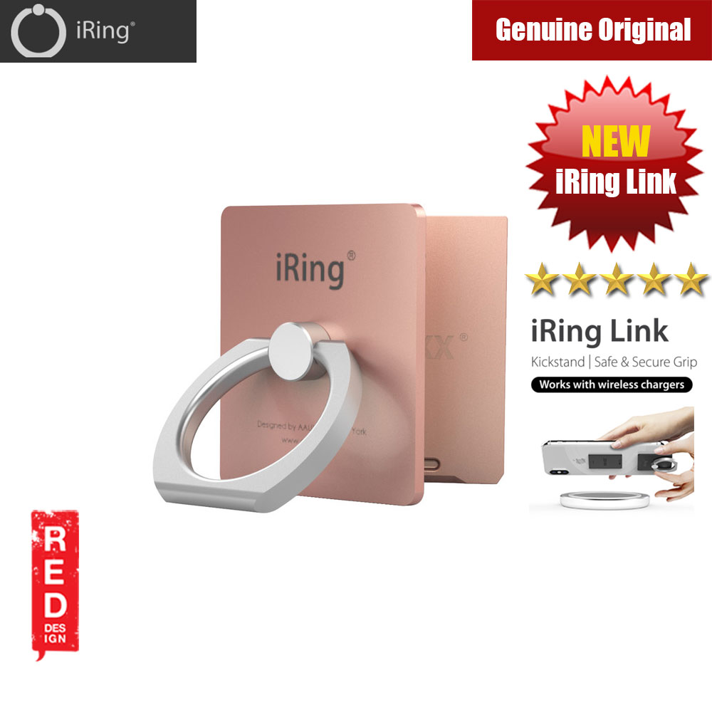 Picture of AAUXX iRing Link Universal Phone Grip and Stand Compatible with wireless charging (Rose Gold) Red Design- Red Design Cases, Red Design Covers, iPad Cases and a wide selection of Red Design Accessories in Malaysia, Sabah, Sarawak and Singapore 