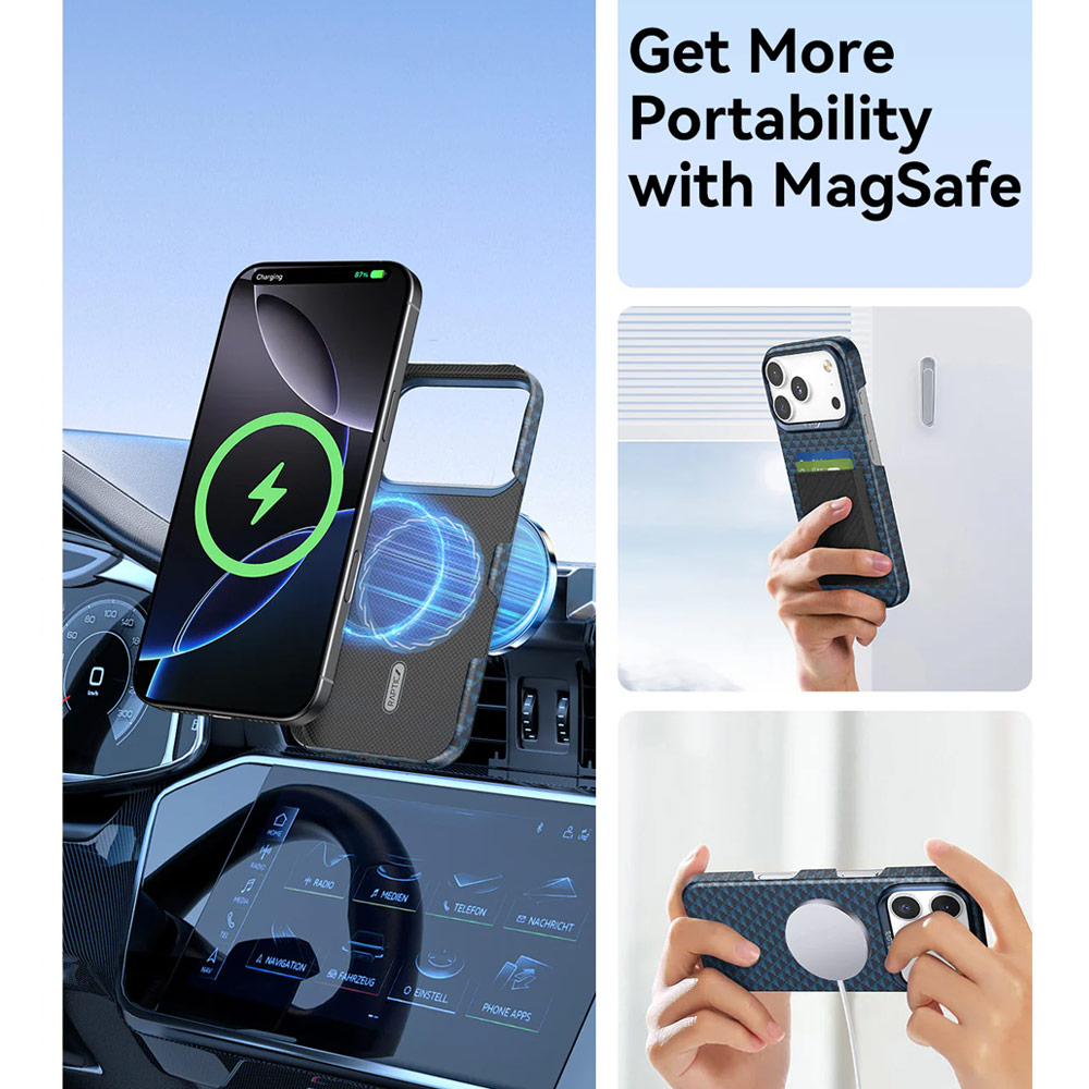 Picture of Apple iPhone 17 Pro Max 6.9 Case | Raptic Aramid Fibre Origin Lightweight Ultra Slim Case with Magsafe for iPhone 17 Pro Max 6.9 (Profound)