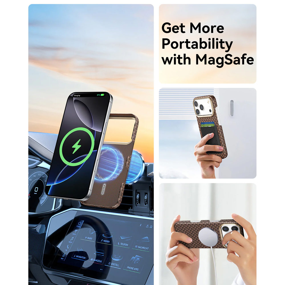 Picture of Apple iPhone 17 Pro Max 6.9 Case | Raptic Aramid Fibre Origin Lightweight Ultra Slim Case with Magsafe for iPhone 17 Pro Max 6.9 (Humble)