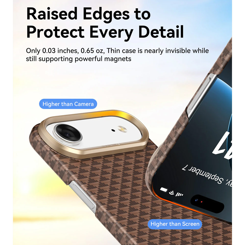 Picture of Apple iPhone Air 6.5 Case | Raptic Aramid Fibre Origin Lightweight Ultra Slim Case with Magsafe for iPhone Air 6.5 (Humble)