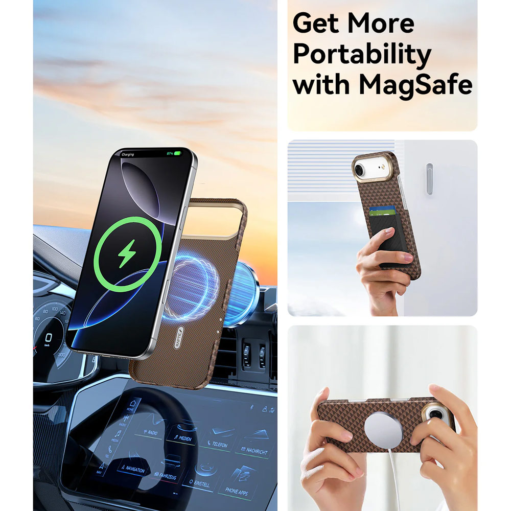 Picture of Apple iPhone Air 6.5 Case | Raptic Aramid Fibre Origin Lightweight Ultra Slim Case with Magsafe for iPhone Air 6.5 (Humble)