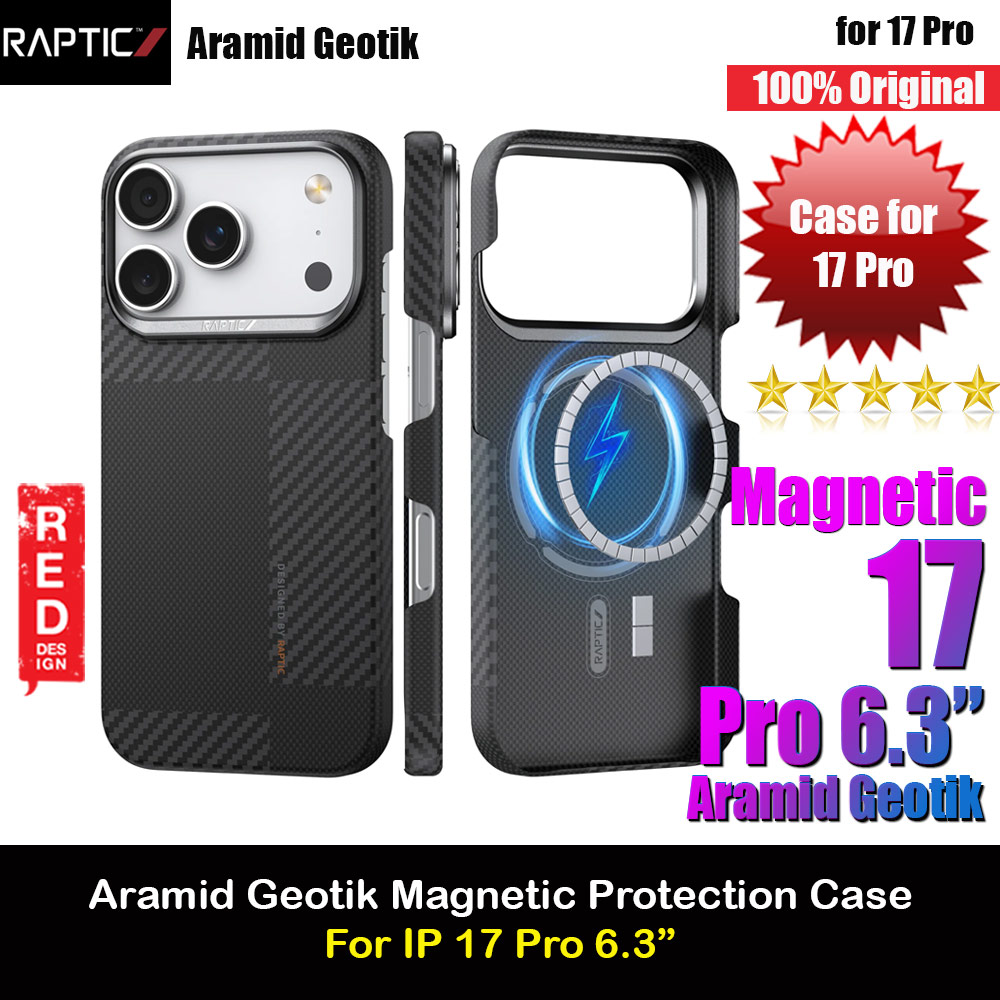 Picture of Raptic Aramid Fiber Geotik MgSafe Magnetic Compatible Drop Protection Case for iPhone 17 Pro 6.3 (Mondrain) Apple iPhone 17 Pro 6.3- Apple iPhone 17 Pro 6.3 Cases, Apple iPhone 17 Pro 6.3 Covers, iPad Cases and a wide selection of Apple iPhone 17 Pro 6.3 Accessories in Malaysia, Sabah, Sarawak and Singapore 