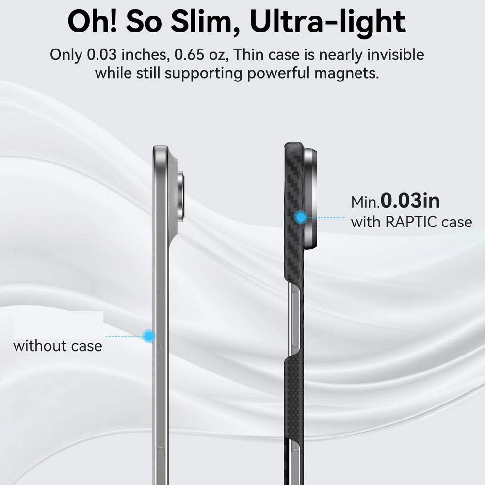 Picture of Apple iPhone Air 6.5 Case | Raptic Aramid Fiber Geotik MgSafe Magnetic Compatible Drop Protection Case for iPhone Air 6.5 (Mondrain)