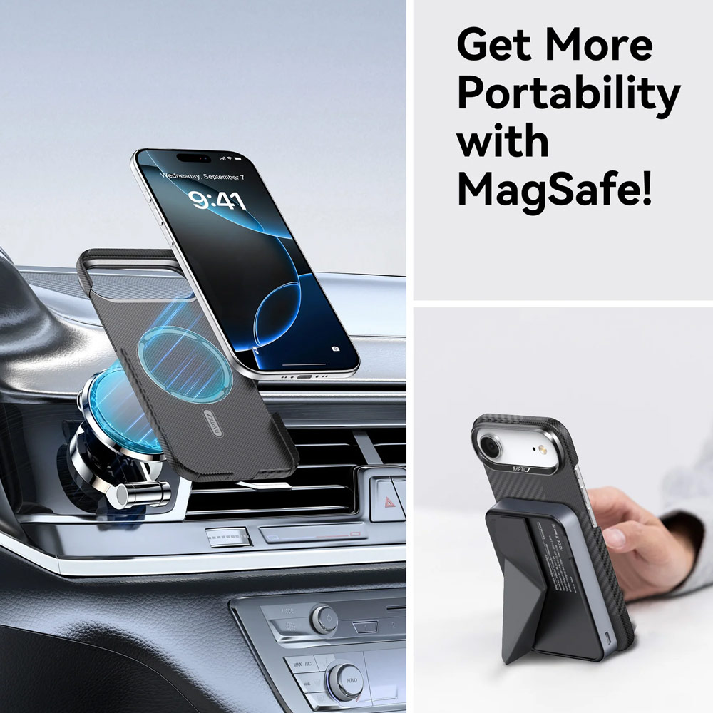 Picture of Apple iPhone Air 6.5 Case | Raptic Aramid Fiber Geotik MgSafe Magnetic Compatible Drop Protection Case for iPhone Air 6.5 (Mondrain)