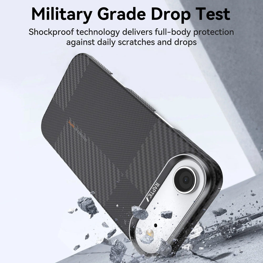 Picture of Apple iPhone Air 6.5 Case | Raptic Aramid Fiber Geotik MgSafe Magnetic Compatible Drop Protection Case for iPhone Air 6.5 (Mondrain)