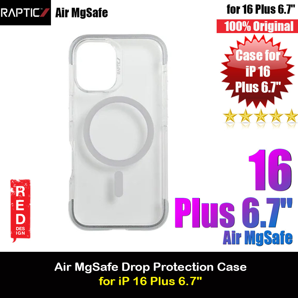 Picture of Raptic Air MgSafe Magnetic Compatible Drop Protection Case for iPhone 16 Plus 6.7 (Silver) Apple iPhone 16 Plus 6.7- Apple iPhone 16 Plus 6.7 Cases, Apple iPhone 16 Plus 6.7 Covers, iPad Cases and a wide selection of Apple iPhone 16 Plus 6.7 Accessories in Malaysia, Sabah, Sarawak and Singapore 