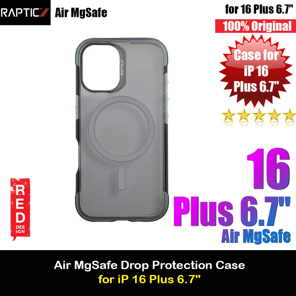 Picture of Raptic Air MgSafe Magnetic Compatible Drop Protection Case for iPhone 16 Plus 6.7 (Smoke) Apple iPhone 16 Plus 6.7- Apple iPhone 16 Plus 6.7 Cases, Apple iPhone 16 Plus 6.7 Covers, iPad Cases and a wide selection of Apple iPhone 16 Plus 6.7 Accessories in Malaysia, Sabah, Sarawak and Singapore 