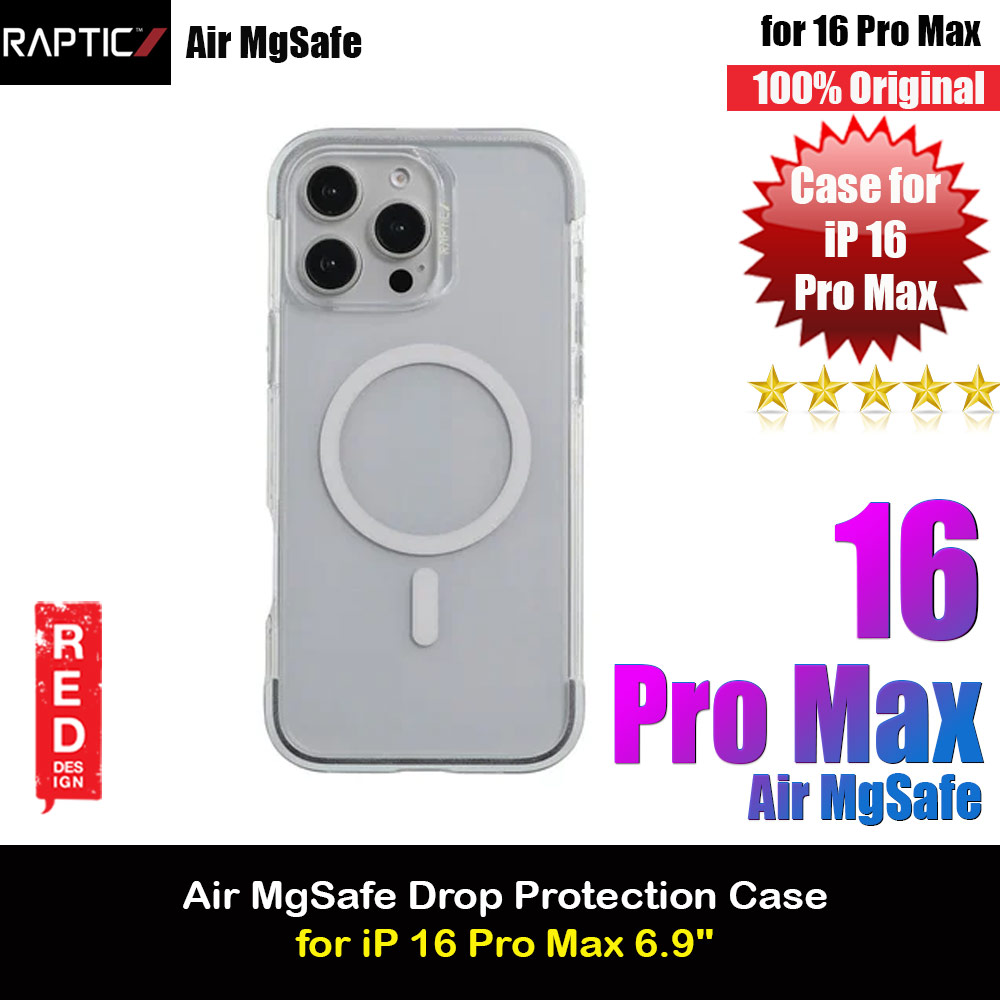 Picture of Raptic Air MgSafe Magnetic Compatible Drop Protection Case for iPhone 16 Pro Max 6.9 (Silver) Apple iPhone 16 Pro Max 6.9- Apple iPhone 16 Pro Max 6.9 Cases, Apple iPhone 16 Pro Max 6.9 Covers, iPad Cases and a wide selection of Apple iPhone 16 Pro Max 6.9 Accessories in Malaysia, Sabah, Sarawak and Singapore 