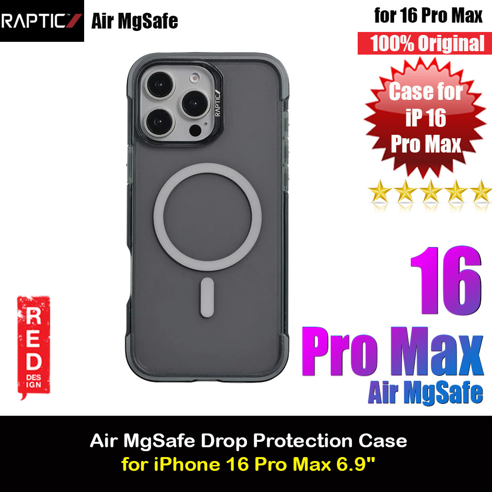 Picture of Raptic Air MgSafe Magnetic Compatible Drop Protection Case for iPhone 16 Pro Max 6.9 (Smoke) Apple iPhone 16 Pro Max 6.9- Apple iPhone 16 Pro Max 6.9 Cases, Apple iPhone 16 Pro Max 6.9 Covers, iPad Cases and a wide selection of Apple iPhone 16 Pro Max 6.9 Accessories in Malaysia, Sabah, Sarawak and Singapore 