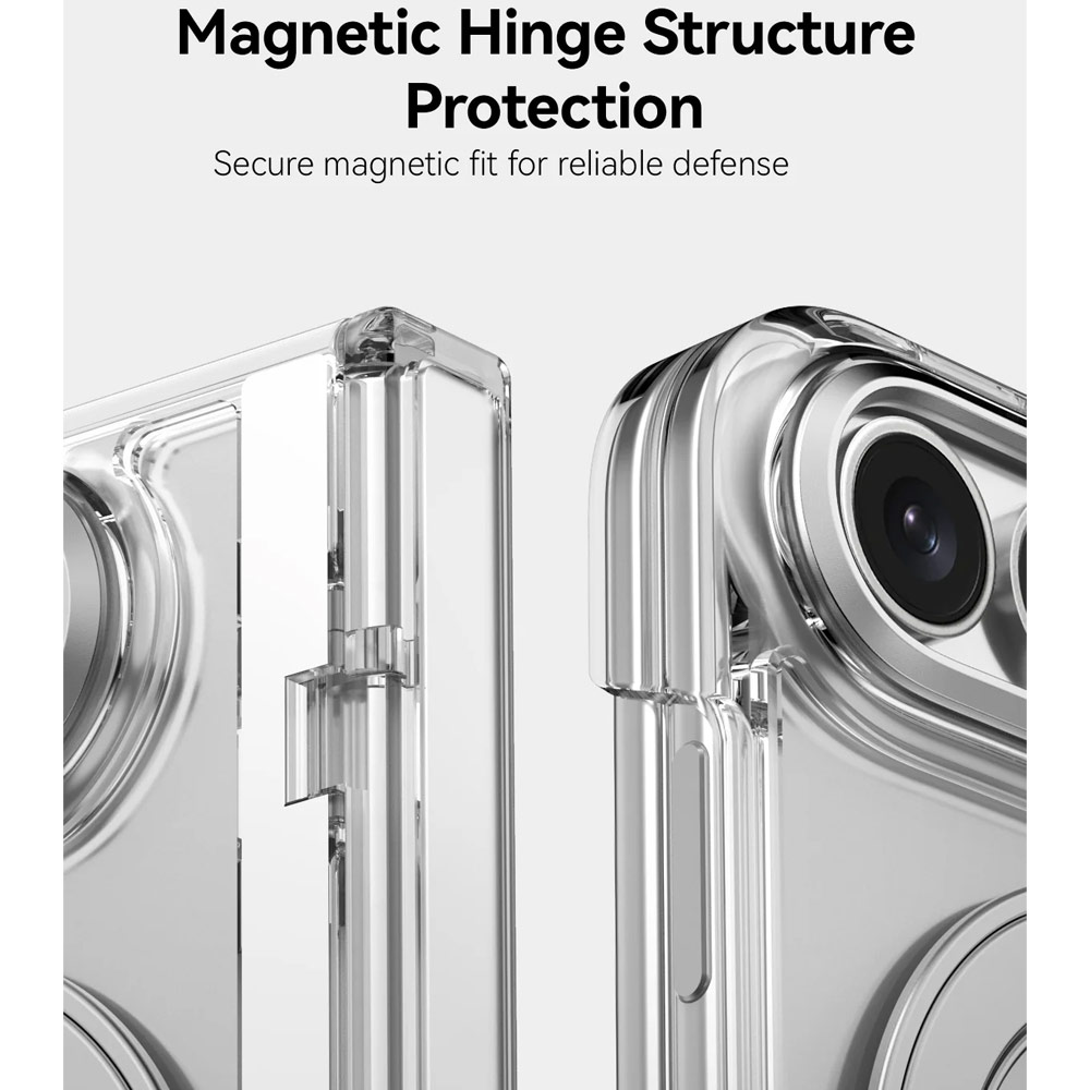 Picture of Apple iPhone Duo Case | Raptic Air Stand Crystal Clear Hinge Protection Case for iPhone Duo - Clear