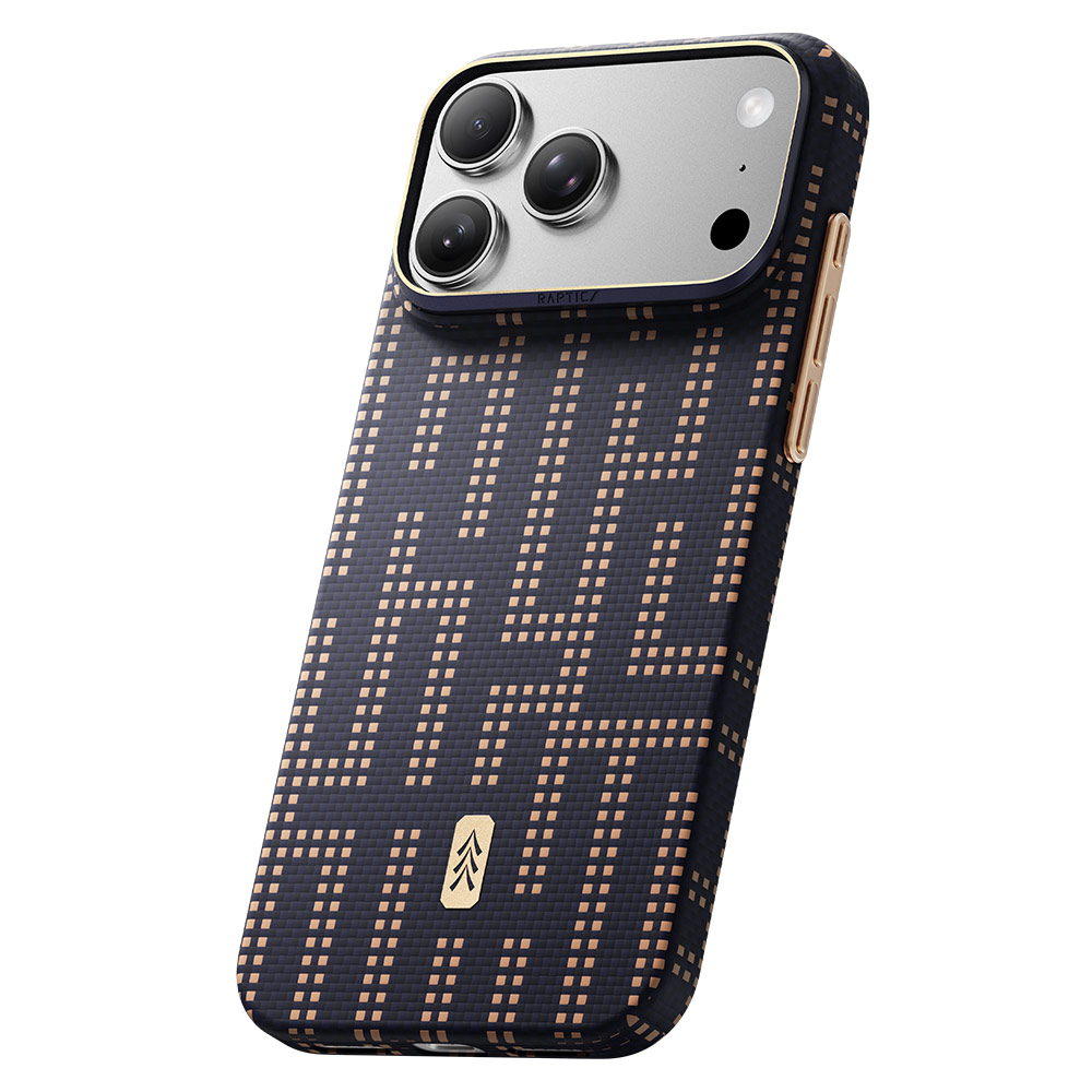 Picture of Apple iPhone 18 Pro Max Case | Raptic Aramid Skin Slim Magnetic Case for iPhone 18 Pro Max - Grid Wisdom