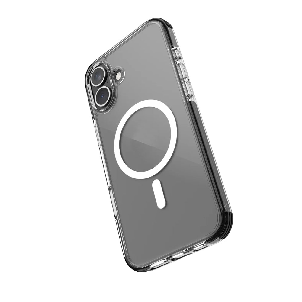 Picture of Apple iPhone 16 6.1 Case | Raptic Clear MgSafe Magnetic Compatible Drop Protection Case for iPhone 16 6.1 (Black)