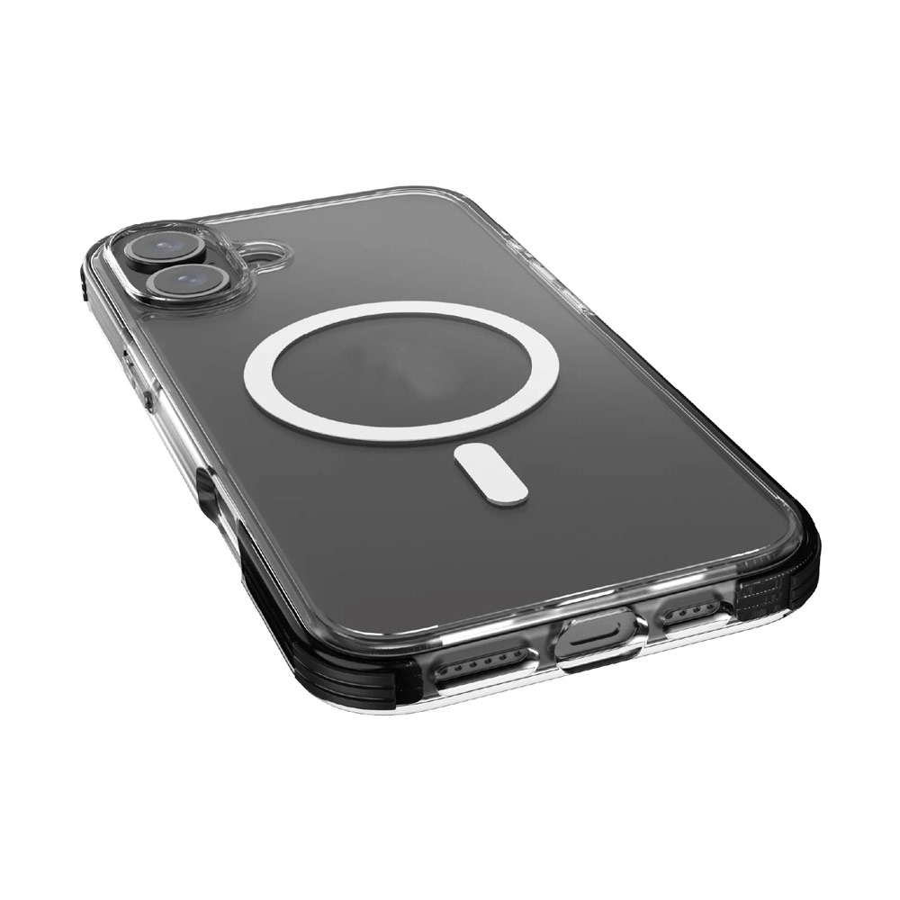 Picture of Apple iPhone 16 6.1 Case | Raptic Clear MgSafe Magnetic Compatible Drop Protection Case for iPhone 16 6.1 (Black)