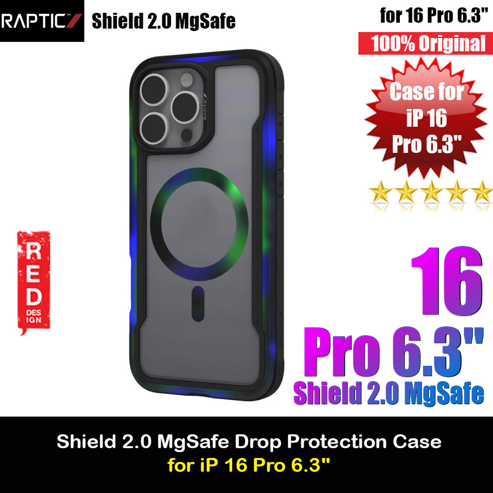 Picture of Raptic Shield 2.0 MgSafe Magnetic Compatible Drop Protection Case for iPhone 16 Pro 6.3 (Onyx) Apple iPhone 16 Pro 6.3- Apple iPhone 16 Pro 6.3 Cases, Apple iPhone 16 Pro 6.3 Covers, iPad Cases and a wide selection of Apple iPhone 16 Pro 6.3 Accessories in Malaysia, Sabah, Sarawak and Singapore 