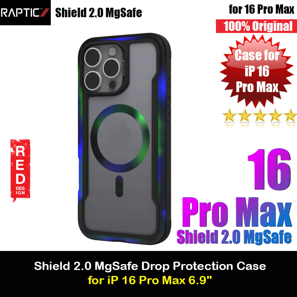 Picture of Raptic Shield 2.0 MgSafe Magnetic Compatible Drop Protection Case for iPhone 16 Pro Max 6.9 (Onyx) Apple iPhone 16 Pro Max 6.9- Apple iPhone 16 Pro Max 6.9 Cases, Apple iPhone 16 Pro Max 6.9 Covers, iPad Cases and a wide selection of Apple iPhone 16 Pro Max 6.9 Accessories in Malaysia, Sabah, Sarawak and Singapore 